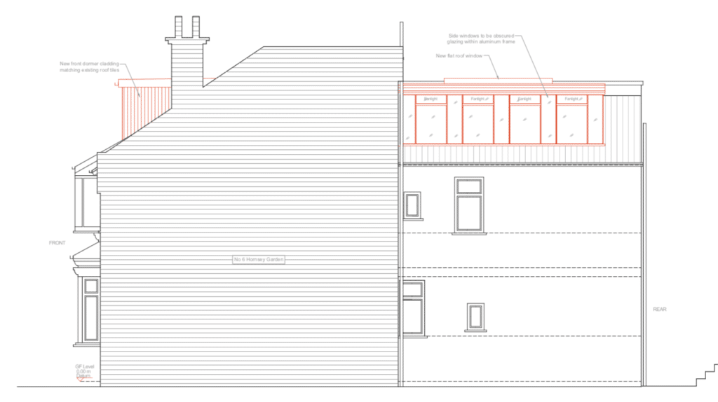 Front Dormer Cladding Drawing